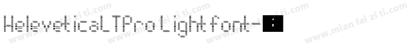 HeleveticaLTPro Light font字体转换